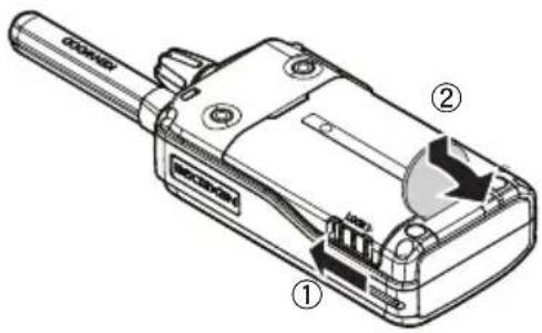 KENWOOD NXP500 - RETRAIT DE LA BATTERIE - 1