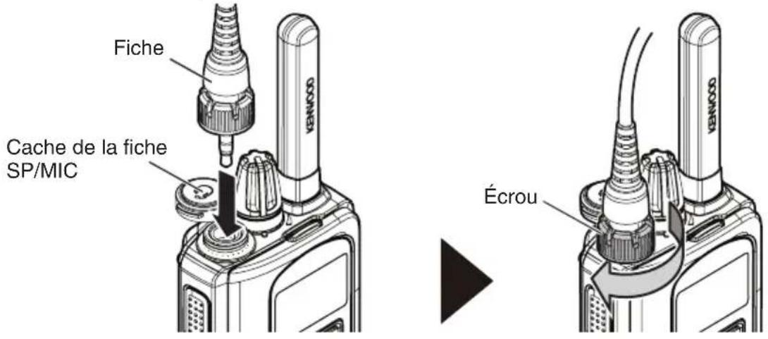 KENWOOD NXP500 - INSTALLATION DU HAUT-PARLEUR / MICROPHONE EN OPTION (OU DU CASQUE) - 1