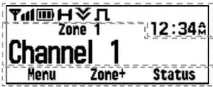 Till H▼ Λ Zone 1 12:34M Channel 1 Menu Zone+ Status