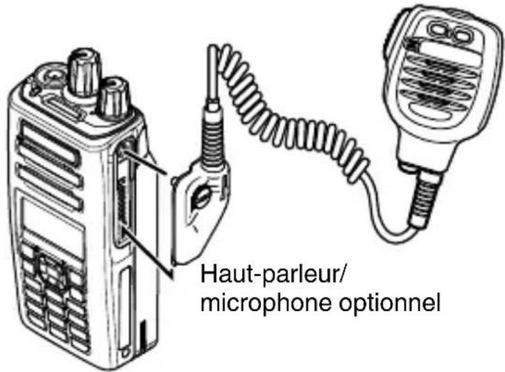 KENWOOD NX3400 - Installation du haut-parleur et microphone (en OPTION) ou le CASQUE téléphonique - 1