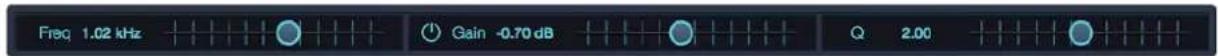 Freq 1.02 kHz Gain -0.70 dB Q 2.00