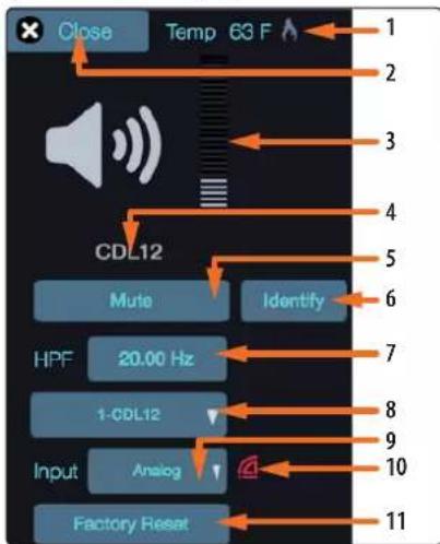 PRESONUS CDL18s - Paramètres d'édition d'enceinte - 1