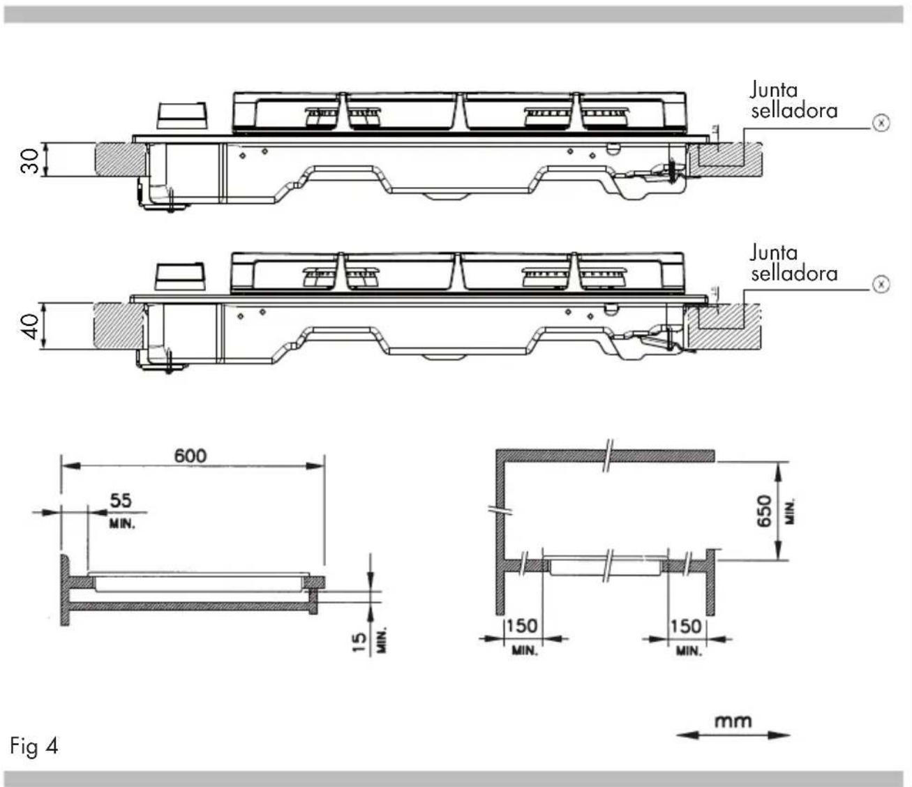 Fulgor Milano FUH 7541 G DWK MBK - Colocación - 1