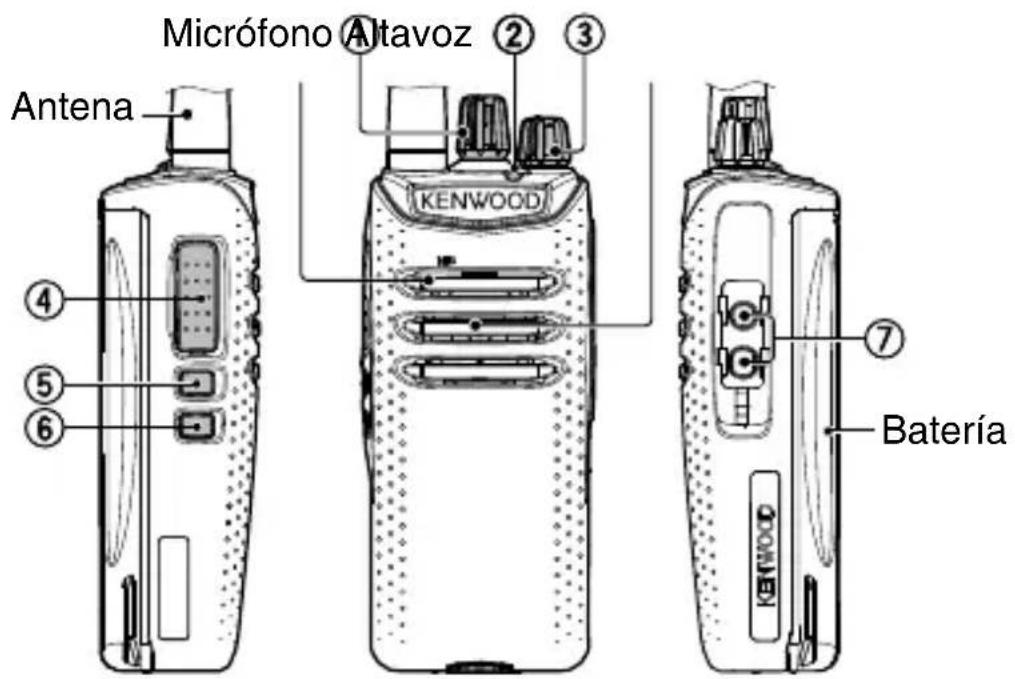 Micrófono Altavoz Antena KENWOOD Batería