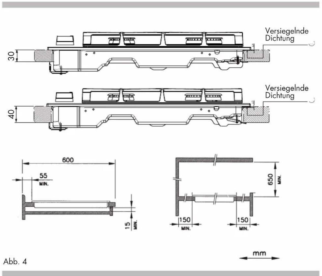 Fulgor Milano FUH 604 G DWK MBK - Aufstellung - 1