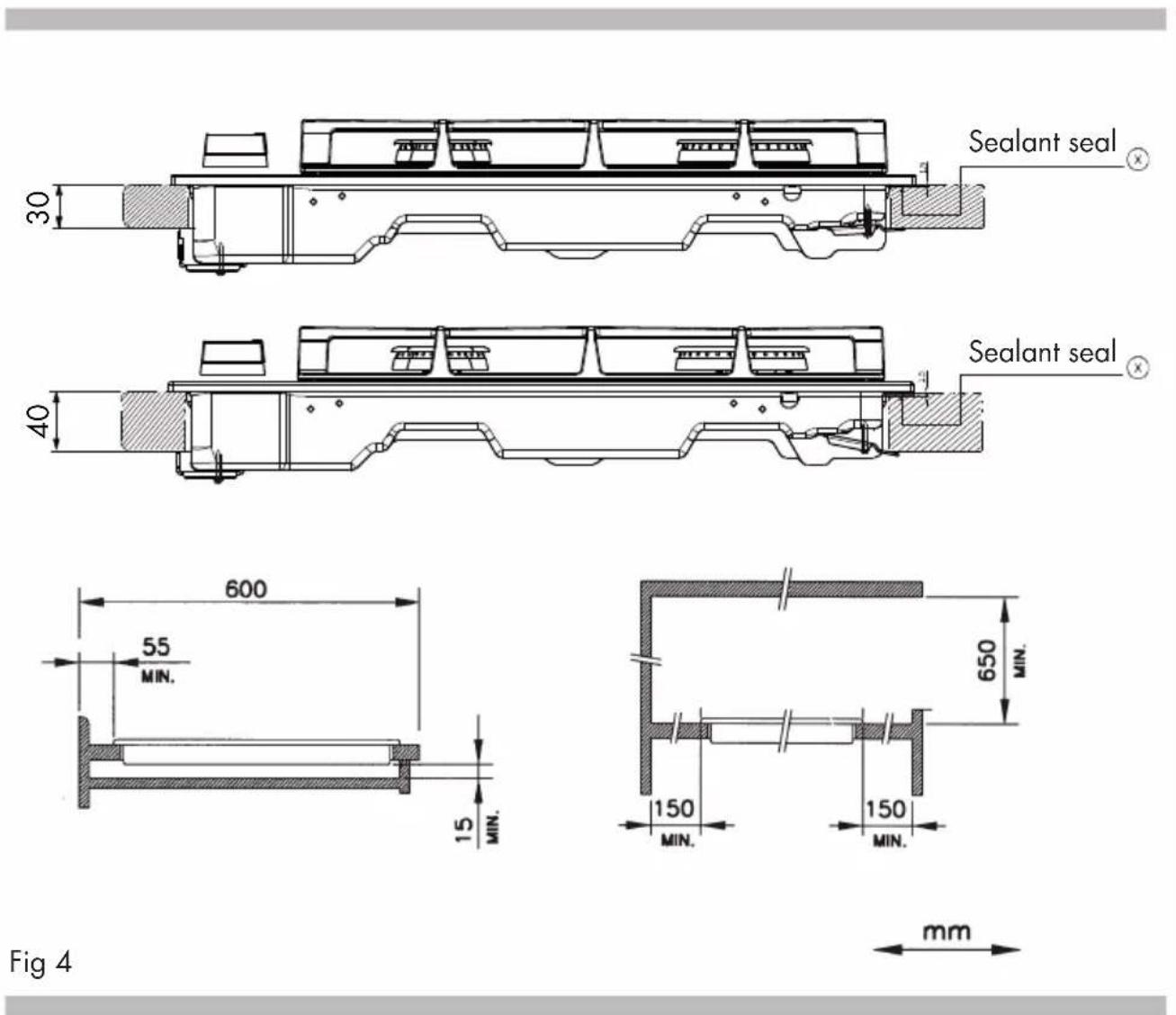 Fulgor Milano FUH 604 G DWK MBK - Positioning - 1