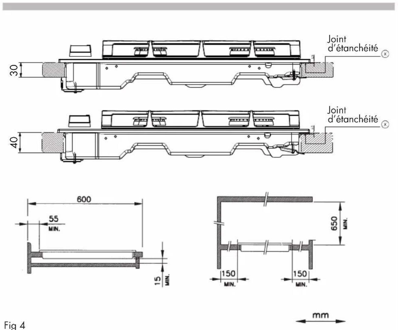 Fulgor Milano FUH 604 G DWK MBK - Positionnement - 1