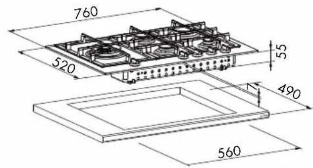 Fulgor Milano FUH 604 G DWK MBK - Positioning - 3