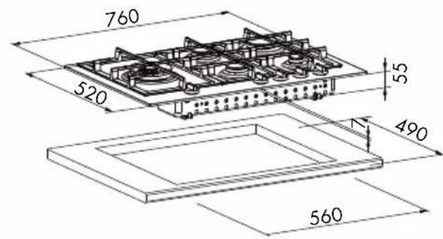 Fulgor Milano FUH 604 G DWK MBK - Positionnement - 3