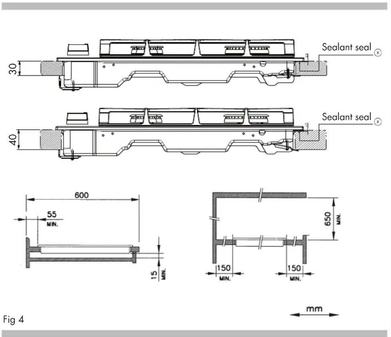 Fulgor Milano FUH 905 G DWK MBK - Positioning - 1
