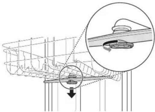 LG LDFN454HT - Limpieza del brazo rociador superior - 1