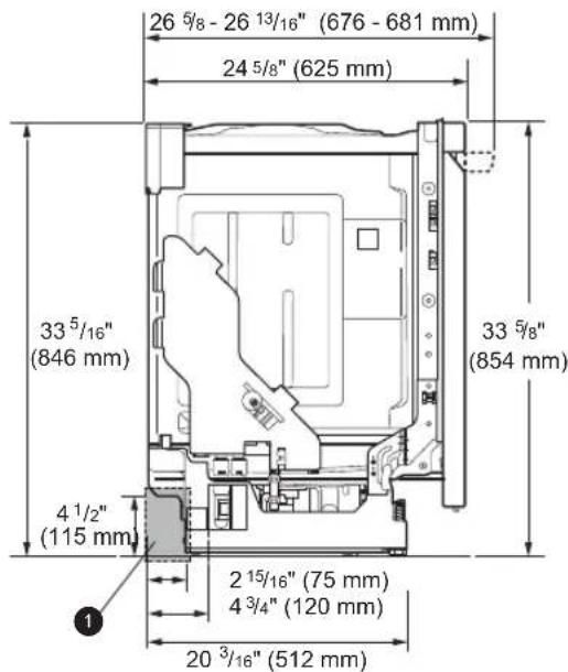 LG LDFN454HT - Vista lateral - 1