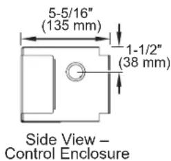 5-5/16" (135 mm) 1-1/2" (38 mm) Side View - Control Enclosure