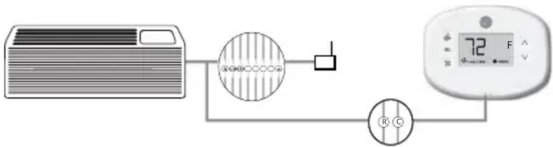GE RAK160W2 - Montage du thermostat au mur - 1