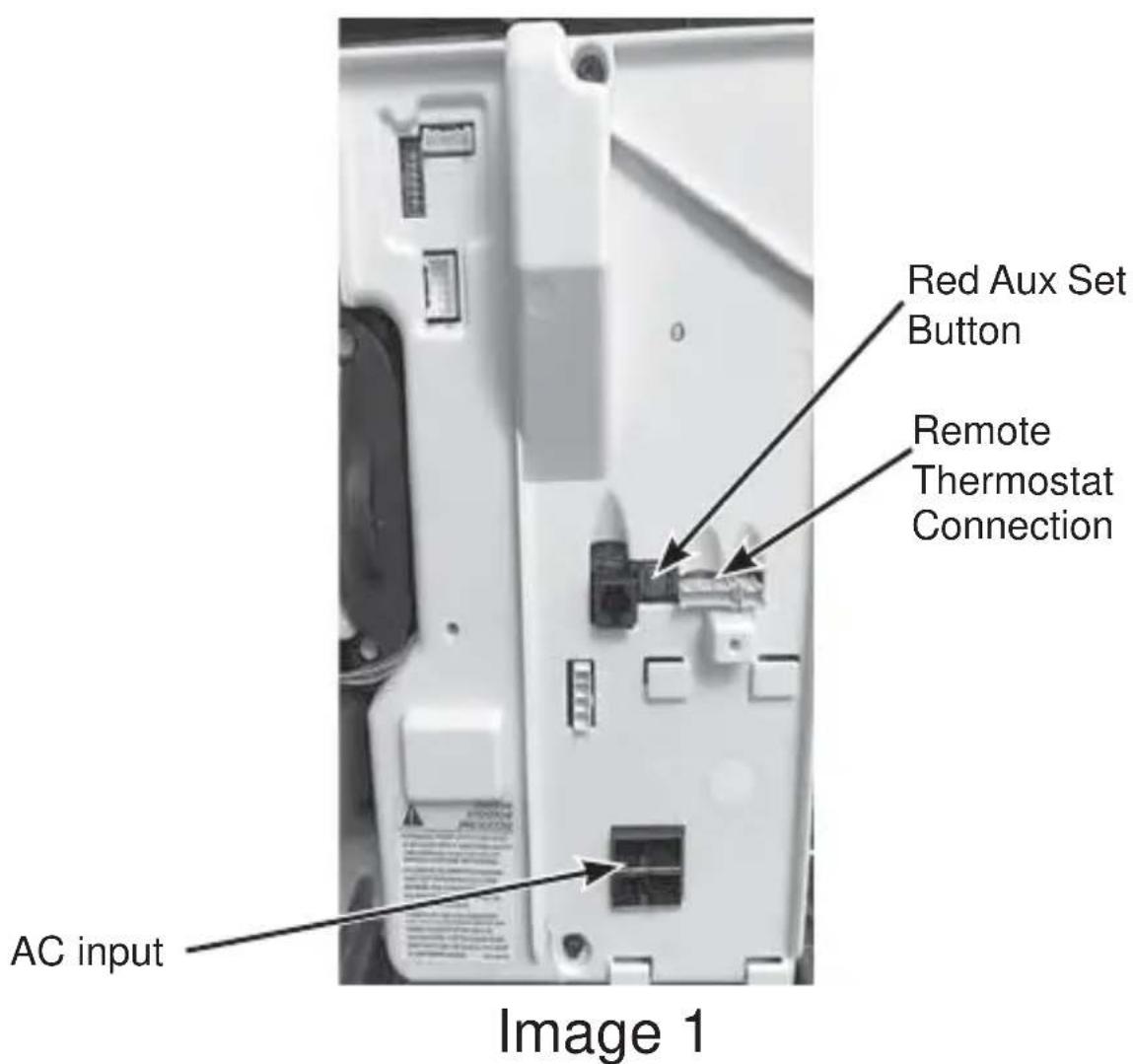 Red Aux Set Button Remote Thermostat Connection AC input Image 1