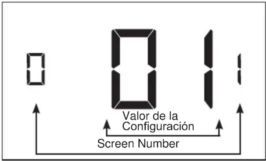 011 Valor de la Configuración Screen Number