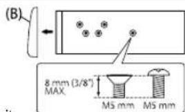 (B) 8 mm (3/8") MAX. M5 mm M5 mm