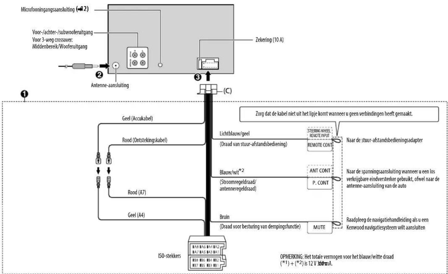KENWOOD DPXM3100BT - INSTALLEREN/VERBINDEN - 1