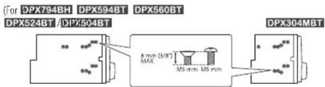 KENWOOD DPX524BT - Installing the unit (without mounting sleeve) - 1