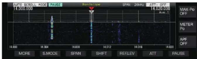 KENWOOD TS890S - Mise en pause de l'affichage en forme d'onde - 1