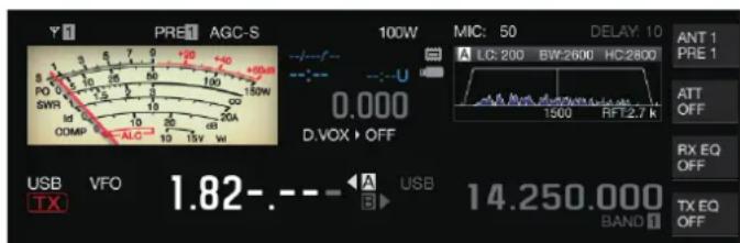 KENWOOD TS890S - Entrez une valeur de fréquence à l'aide du clavier numérique. - 1