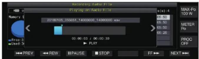 KENWOOD TS890S - Rediffusion d'un fichier audio - 1