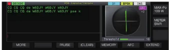 KENWOOD TS890S - Zone d'affichage de texte + Vectorscope - 1