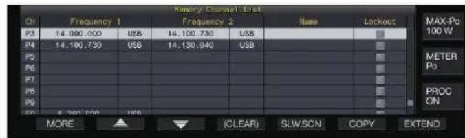 KENWOOD TS890S - Appuyez sur [M/V] pour passer en mode canal de mémoire. - 1