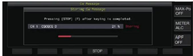 KENWOOD TS890S - Enregistrer un message CW en manipulant avec un manipulateur mécanique. - 1
