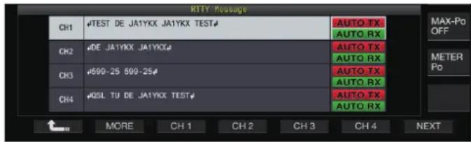 KENWOOD TS890S - Appuyez sur F5 [MEMORY] pour afficher l'écran de message RTTY. - 1