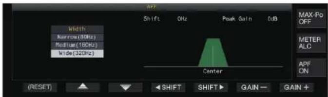 KENWOOD TS890S - Commutation des caractéristiques de bande passante - 1
