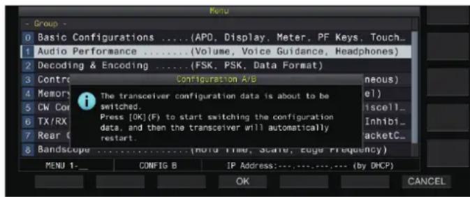 KENWOOD TS890S - Appuyez sur F7 [CONFIG]. - 1