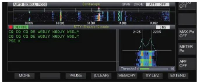 KENWOOD TS890S - Affichage réduit de l'afficheur de bande - 1