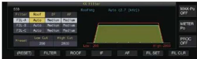 KENWOOD TS890S - Caracteristiques de la bande passante prededfinie - 1