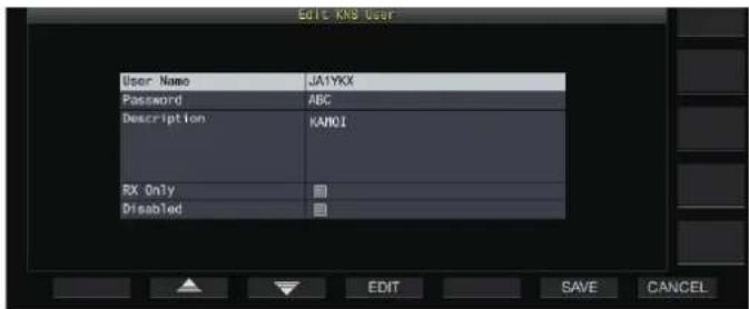 KENWOOD TS890S - Enregistrement des informations sur l'utilisateur - 2