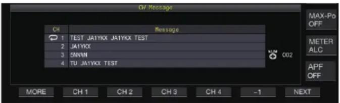 KENWOOD TS890S - Appuyez sur F2 [KEYER] pour afficher l'écran de message CW. - 1
