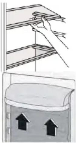 WINIA WFNH240SIL - Positionnement des balconnets de porte - 1