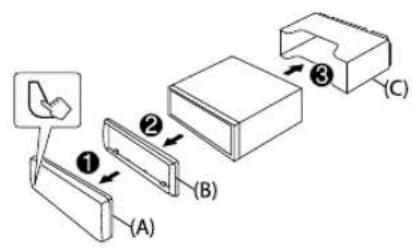 KENWOOD KDCMP378BT - Installing the unit (in-dash mounting) - 1