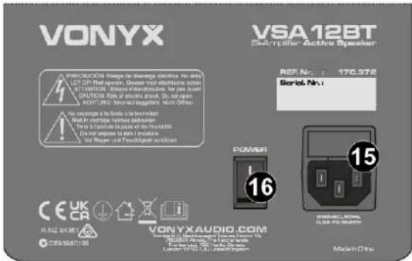 Vonyx VSA12BT - BEDIENPANEEL - 2