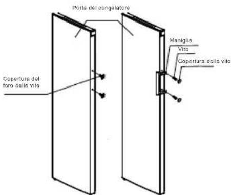 HISENSE FF235BFC - Installazione della maniglia della porta - 1