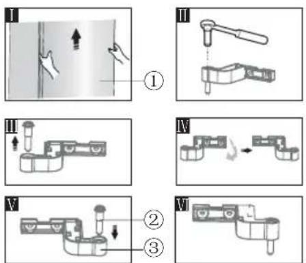 HISENSE FF235BFC - Invertire la porta - 3