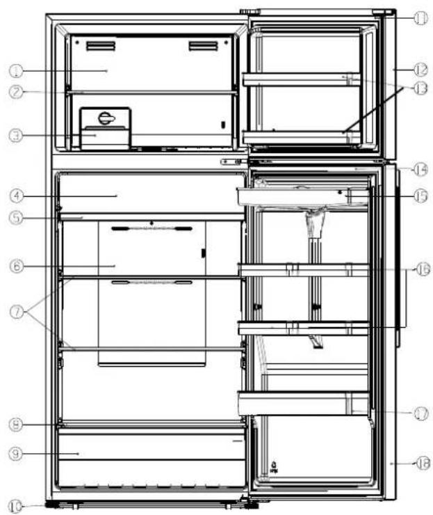 HISENSE RT728N4WCE - Beschrijving van het apparatus - 1