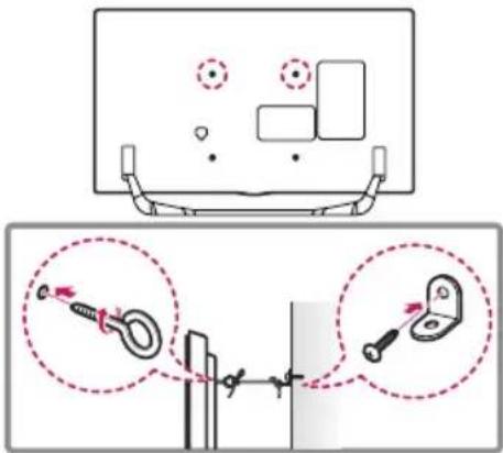 LG 49UX340C - Securing the TV to a Wall (optional) - 1