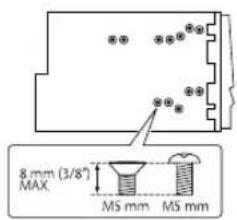 KENWOOD DPX301U - Lors d'une installation sans manchon de montage - 1