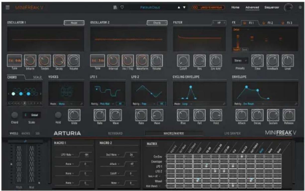 Arturia MiniFreak - Indicateurs de modulation du panneau avant - 3