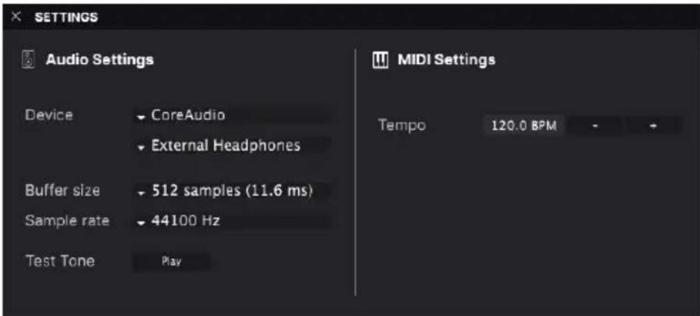 Arturia MiniFreak - Audio midi settings : macos - 1