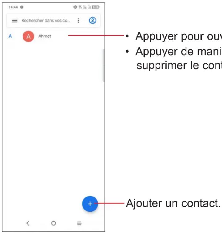 TCL 20 PRO 5G - Consulter vos Contacts - 1