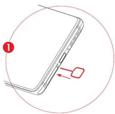 TCL 20 PRO 5G - Insérer ou extraire la carte SIM ou microSD - 1