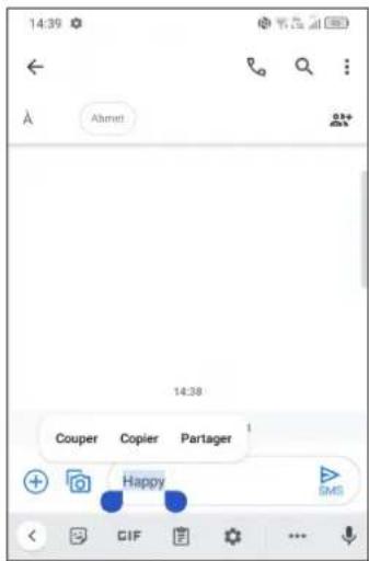 TCL 20 PRO 5G - Vous pouvez modifier le texte que vous avez saisi. - 1