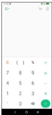 C ( ) % ÷ 7 8 9 × 4 5 6 - 1 2 3 + . 0 =